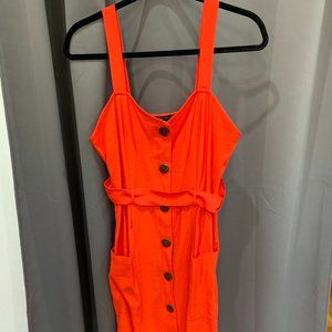 Red Dress with Buttons